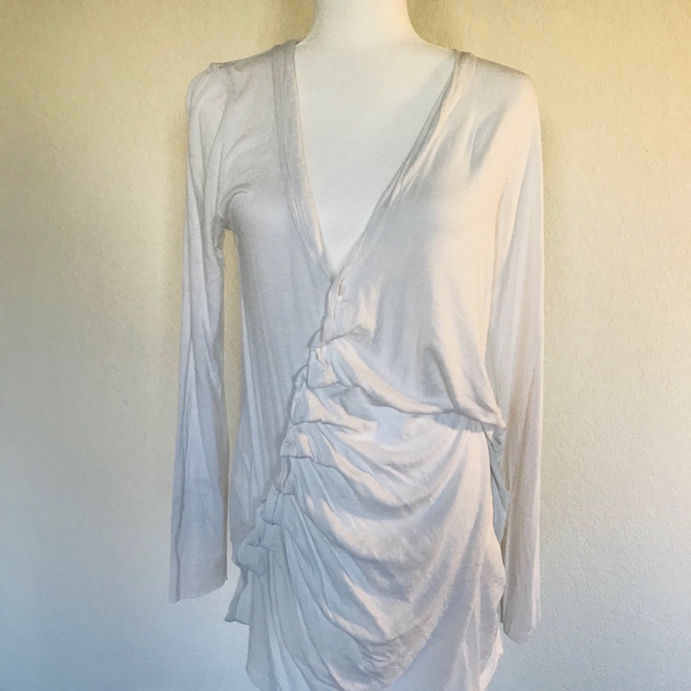 Anthropologie Vanessa Virginia White Cardigan Sz M